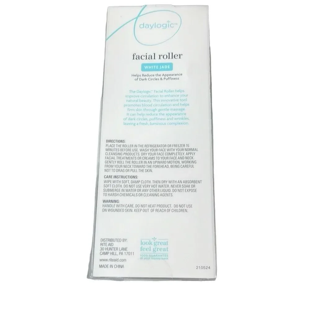 Daylogic Facial Roller White Jade for dark circles wrinkles and‎ puffiness NEW - Picture 3 of 4